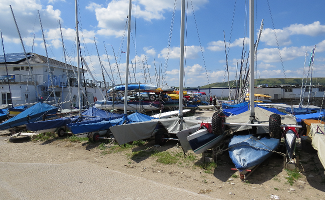 Boats at Swanage Sailing club