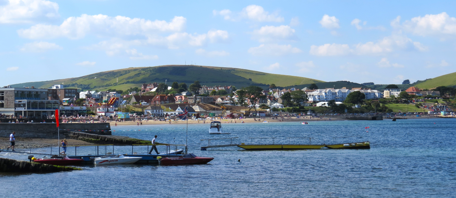 a view of Swanage sea front